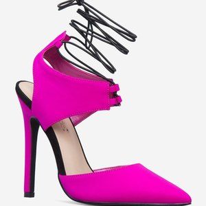 Hot pink shoes